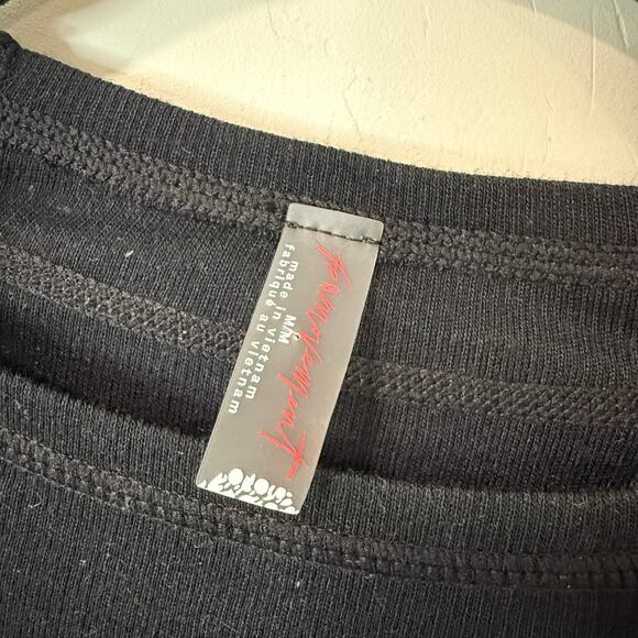 Free People Movement Moonlight Base Layer Wool Blend Black Gray NEW Medium - Picture 4 of 7